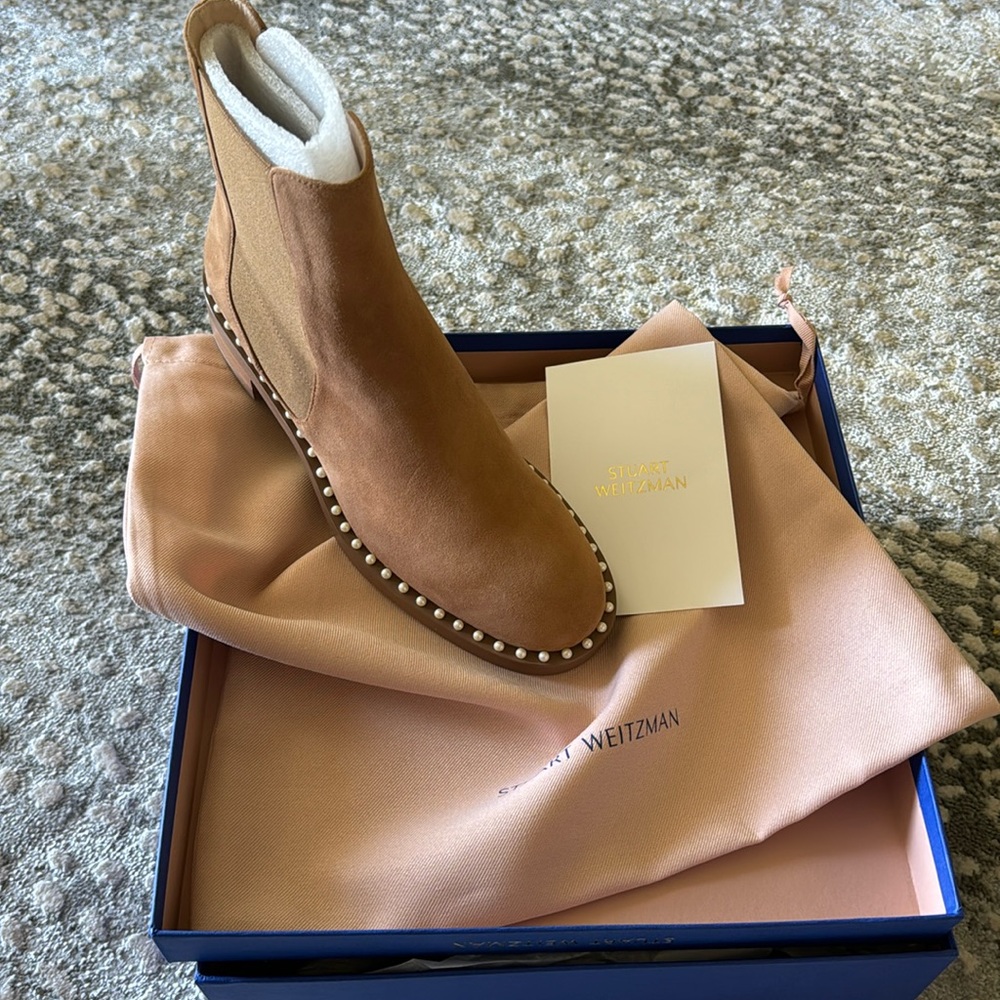 Stuart Weitzman Tan Suede Bootie
